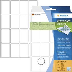 Herma Αυτοκόλλητες Ετικέτες Α4 Ορθογώνιες 10613 25x40mm