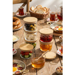 Storage Box Set (12 Pieces) F10000195 Transparent Glass 8x8x5 cm
