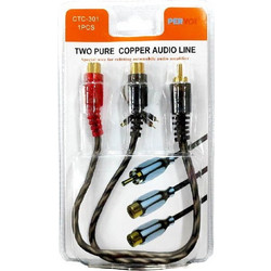 PerVoi Καλώδιο Υ (Υψιλον ) 1 RCA Αρσενικο - 2 RCA Θηλυκά CTC-301 - Two pure copper audio line-1014583-187943