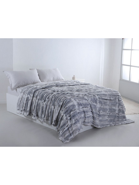 Flannel κουβέρτα 014 (220cm x 240cm) γκρί