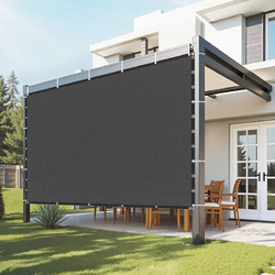 VEVOR Πανί Σκίασης 90% 10 x 10 ft Κάλυμμα Σκίασης Πέργκολας με Ανοξείδωτους Κρίκους, Δίχτυ Σκίασης και Προστασίας Ιδιωτικότητας με Υλικό HDPE 140 GSM, για Εξωτερικό Χώρο, Αίθριο, Κήπο και Αυλή (Μαύρο)