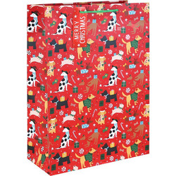 ΧΡΙΣΤΟΥΓΕΝΝΙΑΤΙΚΗ ΤΣΑΝΤΑ ΔΩΡΟΥ 33X46X20 cm XMAS PETS (34X-37355-1WC)