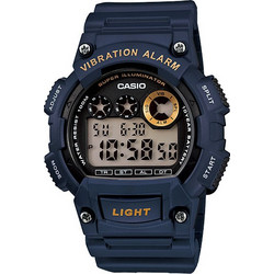 Casio Ψηφιακό Ανδρικό Ρολόι Χρονογράφος με Μπλε Καουτσούκ Λουράκι W-735H-2AVEF