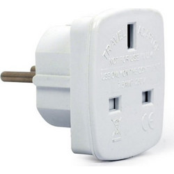 Cablexpert Ac Power Adapter UK Socket to EU Schuko Plug 7.5A - Μετατροπέας Αγγλικής Πρίζας σε Ευρωπαϊκή Σούκο (A-AC-UKEU-001)