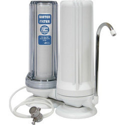 Aqua Filter FHCTF2 10" Διπλό Φίλτρο Νερού Άνω Πάγκου με Βρυσάκι Λευκό