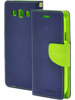 Samsung Galaxy S3 Neo i9301 - Θήκη Book Goospery Fancy Diary Σκούρο Μπλέ - Lime (Mercury)