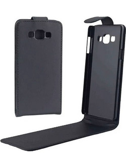 Samsung Galaxy A7 (A700F) - Δερμάτινη θήκη Flip Case Μαύρο (ΟΕΜ)