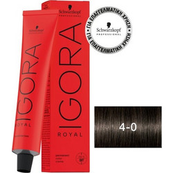 Schwarzkopf Igora Royal 4-0 Καστανό Μεσαίο Μόνιμη Βαφή Μαλλιών 60ml