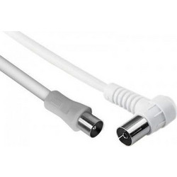 Powertech Καλώδιο Κεραίας Coax Male to Coax Female 1.5m White CAB-V002