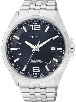Citizen Eco-Drive Ανδρικό Ρολόι Solar με Ασημί Μεταλλικό Μπρασελέ CB0010-88L