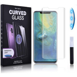 Huawei Mate 20 Pro - Full Tempered Glass 5D Curved 9H Black With Nanoscale Light. (Με πλήρη εφαρμογή σε όλα τα σημεία και όχι μόνο στις άκρες.)