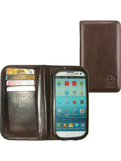 Bugatti Leather Smart Bookcase Brown (Galaxy S III)