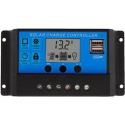 PWM 30A Dual USB Solar Panel Battery Regulator - Charge Controller 12V/24V