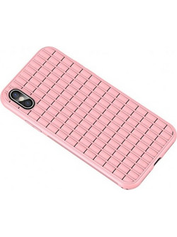 Θήκη iphone X/XS iPaky Waffle Flexible Cover TPU Σιλικόνης - 4600 - Ροζ - ΟΕΜ
