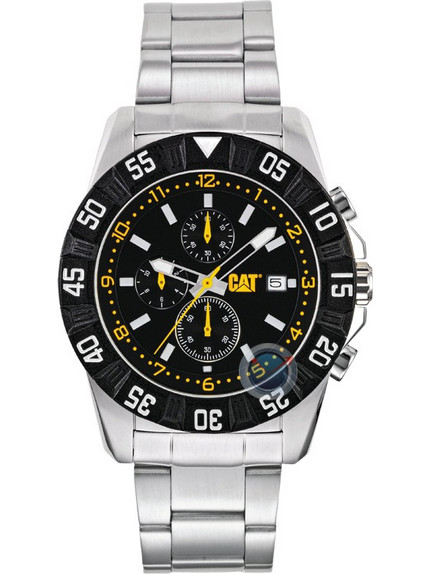 CAT DP Sport Chrono Ανδρικό Ρολόι Χρονογράφος με Ασημί Μεταλλικό Μπρασελέ PM14311134