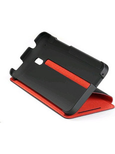 Θήκη HTC HC V851 Double Dip για One Mini Flip cover Black/Red original