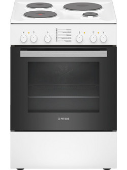 Pitsos PHA009020 Κουζίνα Ηλεκτρική 66lt με Εμαγιέ Εστίες 60cm