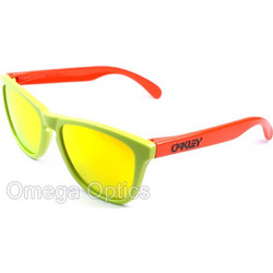 Oakley 9013 24-361 Ανδρικά Γυαλιά Ηλίου Τετράγωνα Κοκάλινα Κίτρινα Πορτοκαλί με Κίτρινο Καθρέπτη Φακό