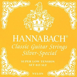 Hannabach 815 SLT Silver Special Σετ 6 Χορδές Κλασικής Κιθάρας Nylon Extra Light Tension