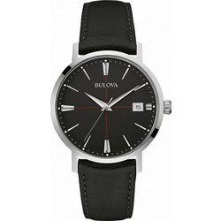 Bulova Aerojet Vintage Ανδρικό Ρολόι με Μαύρο Δερμάτινο Λουράκι 96B243