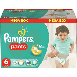 Pampers Pants Extra Large Πάνες Βρακάκι No6 16+kg 88τμχ