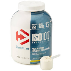 Dymatize ISO100 Hydrolyzed Smooth Banana Πρωτεΐνη Ορού Γάλακτος Γράμμωσης Χωρίς Λακτόζη 2.2kg