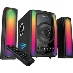 SonicGear Evo 11 Ασύρματα Ηχεία Υπολογιστή 2.1 30W με Bluetooth & RGB Φωτισμό Black