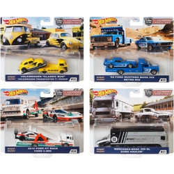 Mattel Hot Wheels Νταλίκα Με Αυτοκινητάκι 4 Σχέδια FLF56
