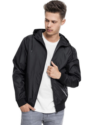 Urban Classics Nylon Training Ανδρικό Μπουφάν Χειμωνιάτικο Αντιανεμικό Μαύρο TB1602