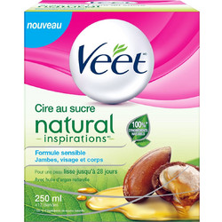 Veet Sugar Natural Inspirations Κερί Αποτρίχωσης για Σώμα 250ml