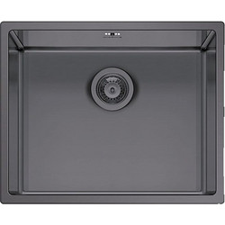 Pyramis Astris Colora Ένθετος Νεροχύτης Inox Gun Metal 50x40cm 101055801