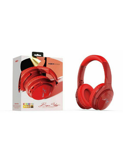 Moxom MX-WL40 Ασύρματα Bluetooth Ακουστικά Over Ear Κόκκινα