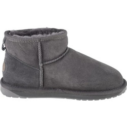 Emu Γυναικεία Μποτάκια Suede Ανθρακί με Γούνα W10937