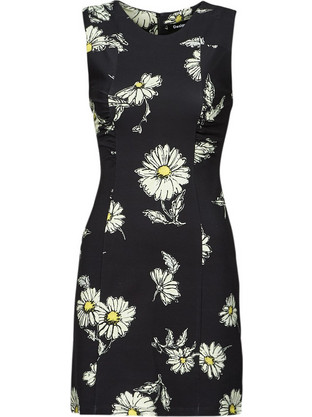 Desigual Lorena Mini Καλοκαιρινό Καθημερινό Φόρεμα Floral Μαύρο 24SWVK18-2000
