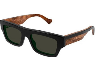 Gucci GG1301S 001 Ανδρικά Γυαλιά Ηλίου Τετράγωνα Κοκάλινα Μαύρα με Μαύρο Polarized Φακό