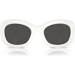 Prada PRA13S 1425S0 Γυναικεία Γυαλιά Ηλίου Οβάλ Κοκάλινα Μαύρα με Μαύρο Polarized Φακό