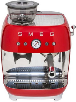 Smeg 50s Style EGF03RDEU Αυτόματη Μηχανή Espresso 1650W 20bar με Μύλο