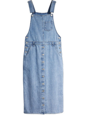 Levi's Tico Midi Καλοκαιρινό Καθημερινό Φόρεμα Τζιν Γαλάζιο A7575-0000