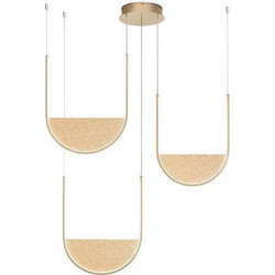 Ondaluce SO. LOTUS/ Κρεμαστό Φωτιστικό Οροφής Τρίφωτο LED 3-ORO