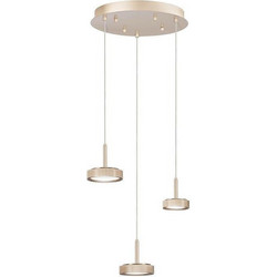 Ondaluce SO. NINA/3-ORO Κρεμαστό Φωτιστικό Οροφής Τρίφωτο LED ref10254484