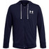 Under Armour Rival Terry Ανδρική Ζακέτα Φούτερ με Κουκούλα και Φερμουάρ Μπλε Navy 1370409-410