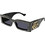 Gucci GG1425S 005 Γυναικεία Γυαλιά Ηλίου Ορθογώνια Κοκάλινα Μαύρα με Μαύρο Polarized Φακό
