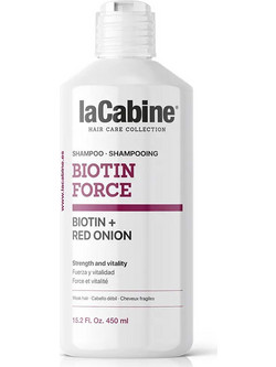 LA Cabine Biotin Force Σαμπουάν για Επανόρθωση για Ταλαιπωρημένα Μαλλιά 450ml