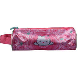 SunCe Hello Kitty Κασετίνα Βαρελάκι Φούξια HS4-301