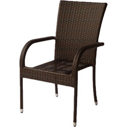 Genomax Πολυθρόνα Κήπου Rattan Καφέ 1219921017