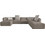 PoliHome Canada XL Γωνιακός Καναπές Δεξιά Γωνία Καφέ 382x236x75cm 162765819