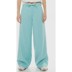 Pepe Jeans Tammy Υφασμάτινη Γυναικεία Παντελόνα Loose Εφαρμογή Καμπάνα Τιρκουάζ PL211728