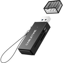 Cabletime CT-ASD3-PB Card Reader USB-A 3.2 Gen 1 για SD / microSD
