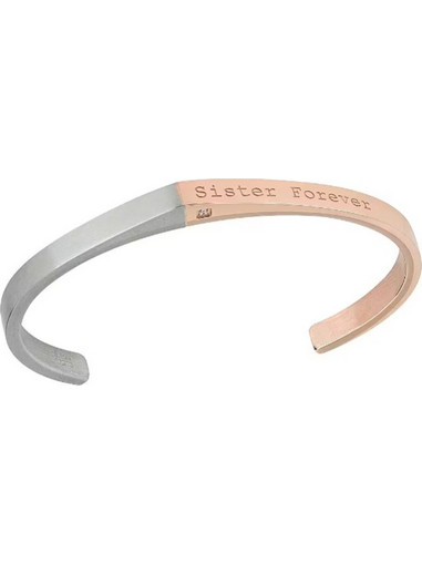 Breil Γυναικείο Βραχιόλι Βέργα Ασημί & Ροζ Χρυσό TJ2394