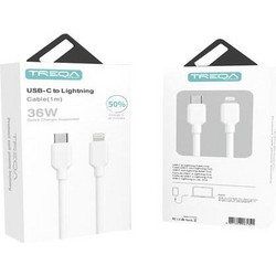 Treqa CA-870 USB-C to Lightning Cable 1m White 6903749200653